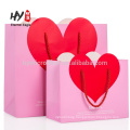 Heart-shaped high-end clothing gift handbag kraft paper bag